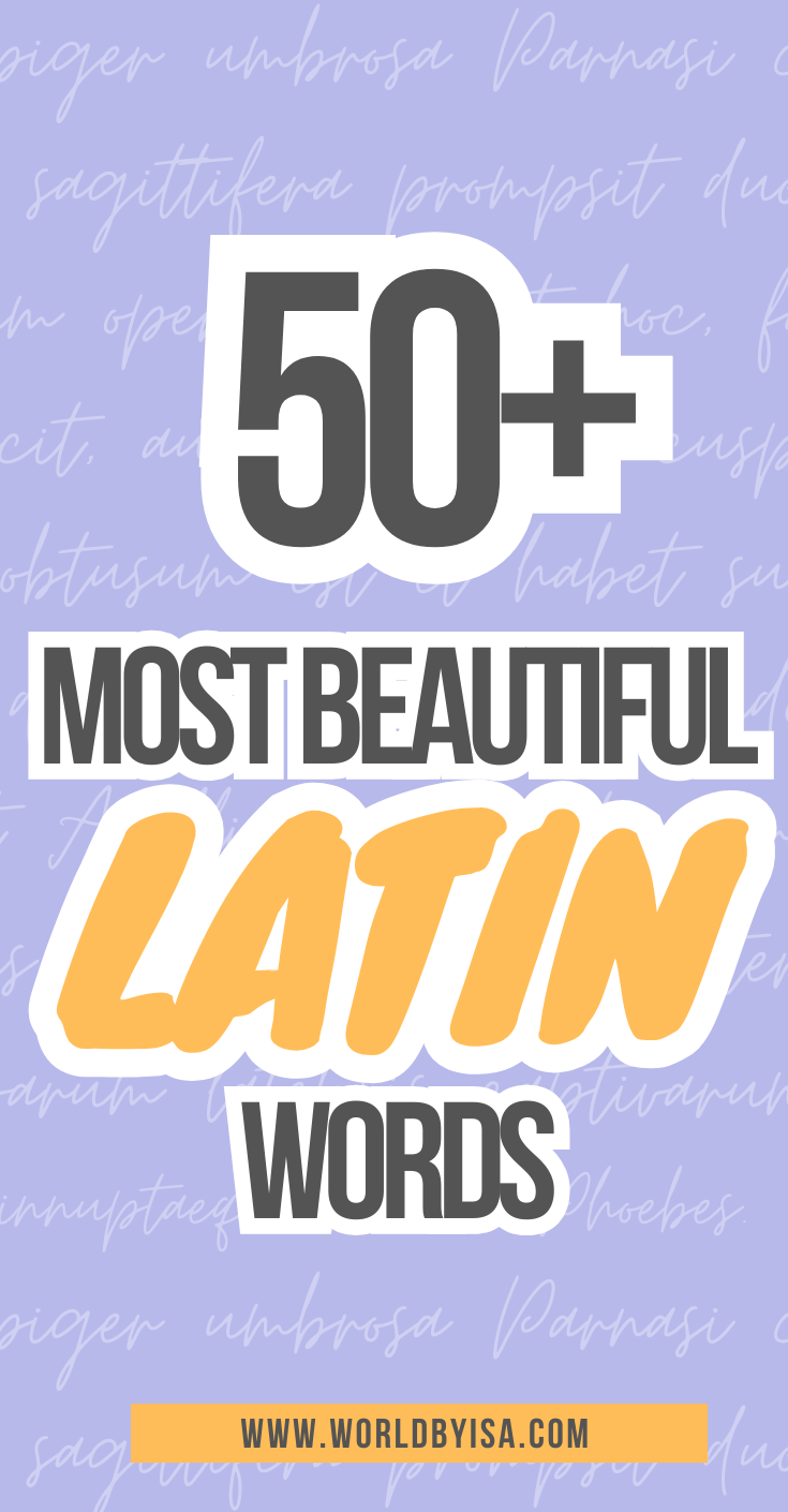50+ Most Beautiful Words in Latin